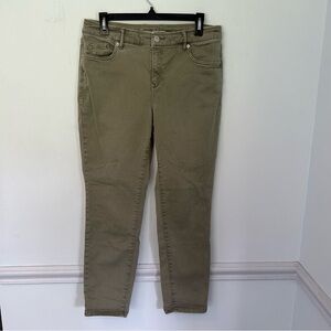 Tommy Bahama Green Tea Leaf Boracay Beach High Rise Ankle Jeans Size 8